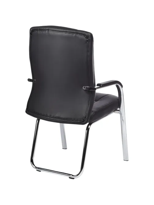 Конференц-кресло BN_TQ_Echair-807 VPU кожзам черный, хром