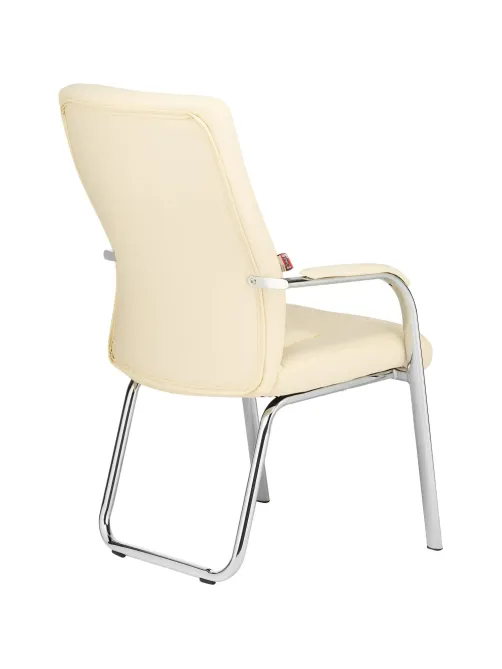 Конференц-кресло BN_TQ_Echair-807 VPU-1 кожзам бежевый, хром