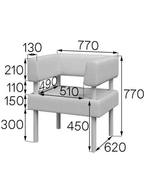 Кресло MV_ Комус Мебель Balance (Bu1-2) к/з Or.16/Ec.3001 черн