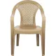 Кресло PR_Decorona DeVeranda 540x535x785 мм, круглая сетчатая спинка латте