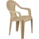 Кресло PR_Decorona DeVeranda 540x535x785 мм, круглая сетчатая спинка латте