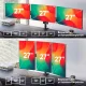 Кронштейн Onkron (держатель) для трех мон. 13-32, настольный, черный G280