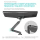 Кронштейн Onkron G150, TV 13-34, газлифт, настенный, наклонно-поворотн, чер
