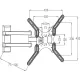 Кронштейн Digis 23-55, 2 колена, VESA макс. 400x400мм, до 35кг, DSM-8043