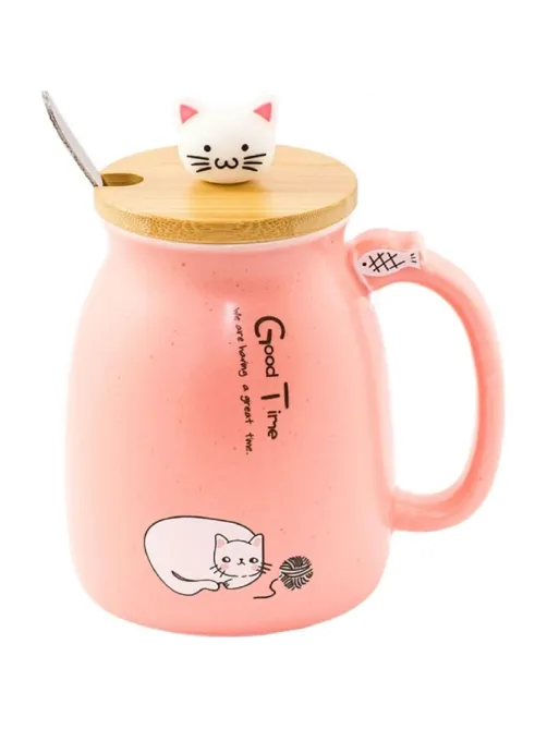 Кружка Котик с клубком №2  роз Эврика арт.99289