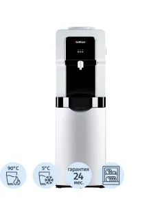 Кулер HOTFROST V900CS, напольный, компрессионный, кнопка, серебристый/черн