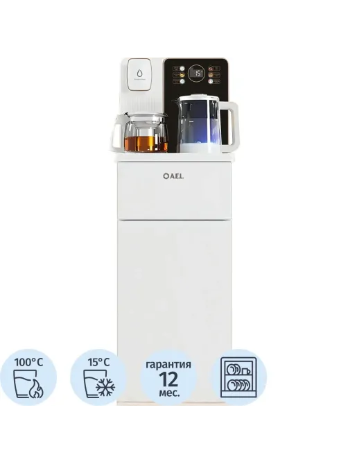 Кулер AEL TB83a-LD white,с чайным столиком Тиабар