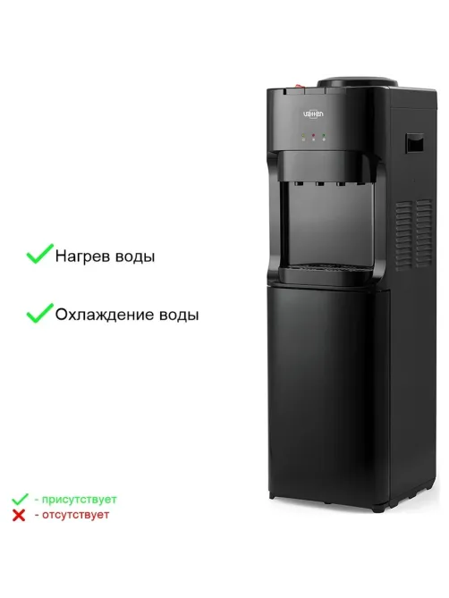 Кулер для воды VATTEN V45NE напольный, электронный, черный