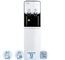 Кулер напольный ECOTRONIC M40-LCE white-black со шкафчиком