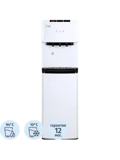 Кулер Ecotronic K41-LXE  white-black с нижн загрузкой бутыли и электр охлаж