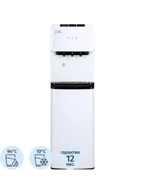 Кулер Ecotronic K41-LXE  white-black с нижн загрузкой бутыли и электр охлаж