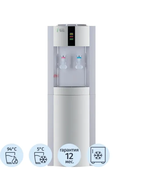 Кулер для воды напольный Ecotronic H1-LF White с холодильником