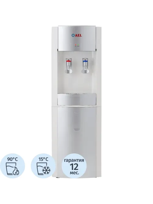 Кулер для воды AEL LD-AEL-28 white/silver напольный электронное охлаждение