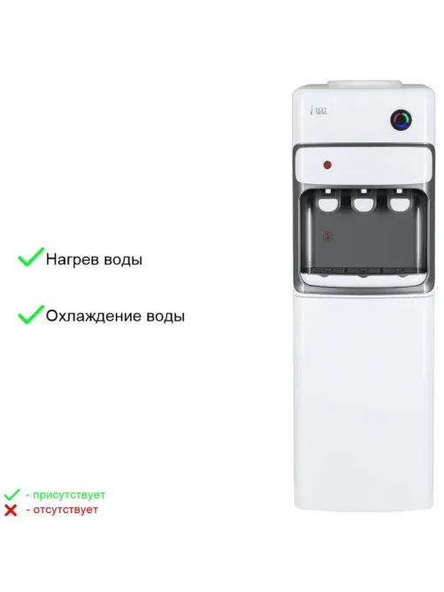 Кулер Ecotronic K30-LCE white-grey, напольный
