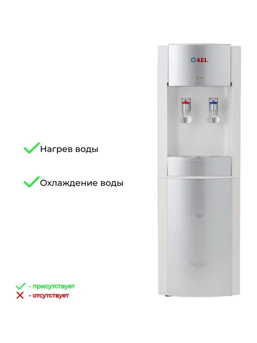 Кулер для воды AEL LD-AEL-28c white/silver напольный электронное охлажд