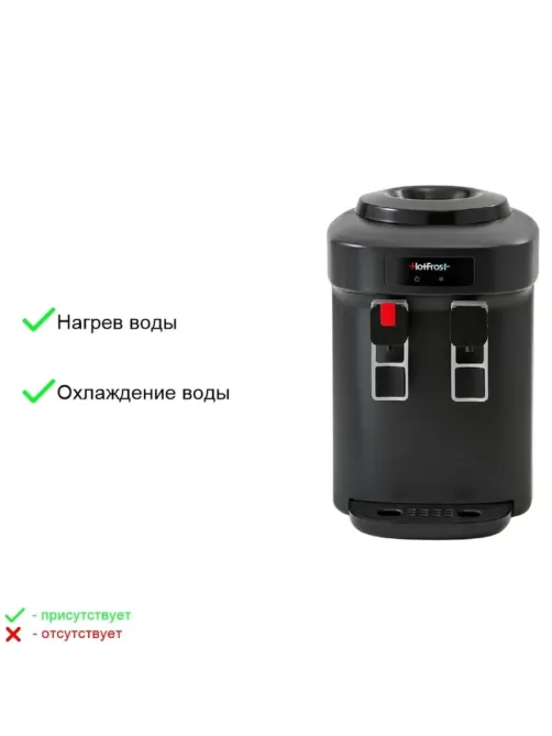 Кулер для воды HotFrost D65EN чёрный, электронное охлаждение, настольный