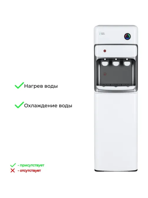 Кулер Ecotronic K30-LXE white-grey, напольный 