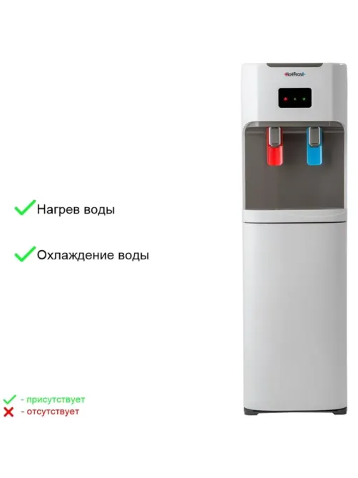 Кулер для воды HotFrost V115AE белый, электрон. охлаждение, нижняязагрузка