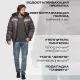 Куртка зимняя муж бомбер серая 112-116/182-188