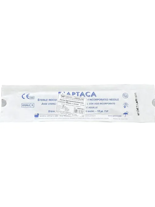 Петля м/б 10 мкл с иглой, стерил., Aptaca 12007321, 20 шт/уп
