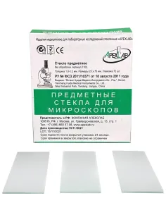 Стекло предметное 75х25х1,1 б/обработки Apexlab 7102 72 шт/уп