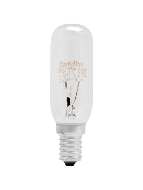Лампа накаливания Camelion MIC 40/T25/CL/E14 40Вт Е14 для вытяжек (12984)