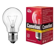 Лампа накаливания Camelion 40/A/CL/E27 40Вт Е27 гр