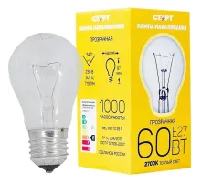 Лампа накаливания СТАРТ стандартная/прозрачная 60W E27
