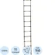 Лестница ST 3.2 двухсторонняя телескопическая с шарниром(11+11 ступ),ALUMET