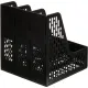 Лоток вертикальный д/бумаг Deli E9843,сбор,3отд,чер,250x257x275мм,пл