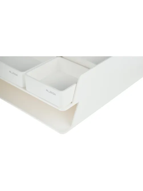 Лоток горизонтальный д/бум Deli NuSign ENS001-white 2лотка + орган-р бел
