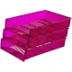 Лоток горизонтальный Attache Bright Colours решетчатый прозрачный фиолет