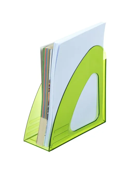 Лоток вертикальный Attache 90мм Bright Colours прозрачный зеленый