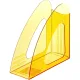 Лоток вертикальный Attache 90мм Bright Colours прозрачный желтый