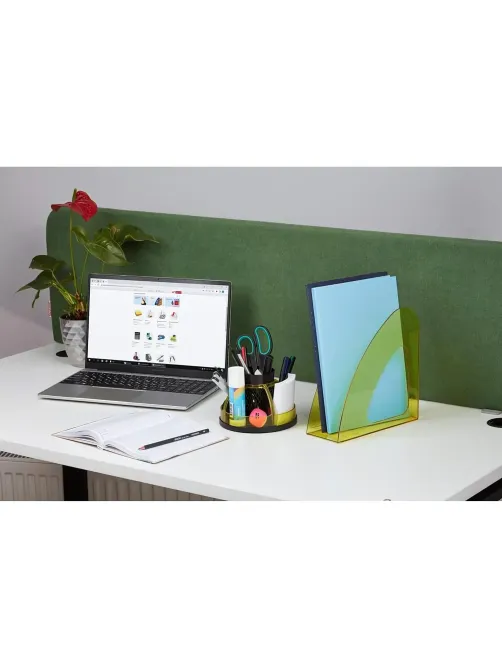 Лоток вертикальный Attache 90мм Bright Colours прозрачный желтый