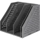Лоток вертикальный Deli 78996DGrey складной 4 отделения темно-серый