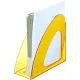 Лоток вертикальный Attache 90мм Bright Colours прозрачный желтый