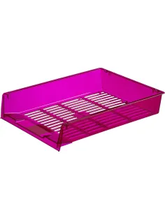 Лоток горизонтальный Attache Bright Colours решетчатый прозрачный фиолет