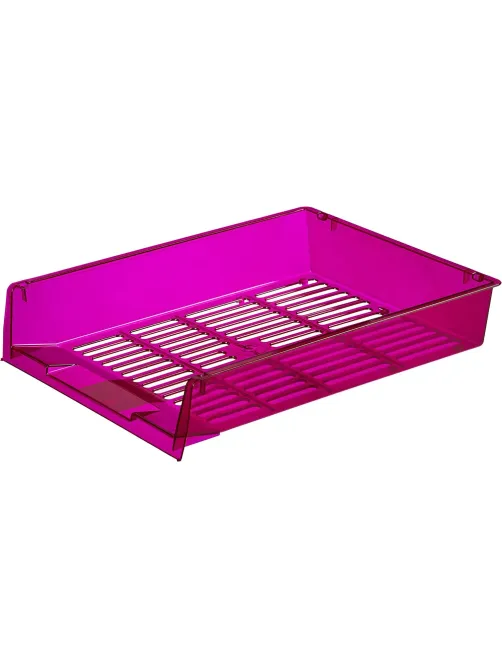 Лоток горизонтальный Attache Bright Colours решетчатый прозрачный фиолет