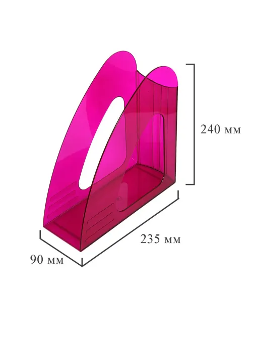 Лоток вертикальный Attache 90мм Bright Colours прозрачный фиолетовый