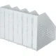 Лоток вертикальный Deli 78996Grey складной 4 отделения серый