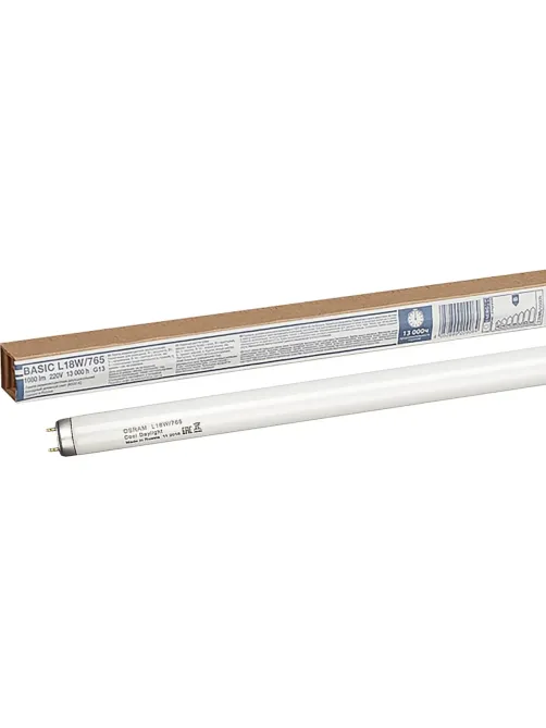 Лампа люминесцентная Osram  L 18W/765 G13 6400К хол.дневн. 25шт/уп