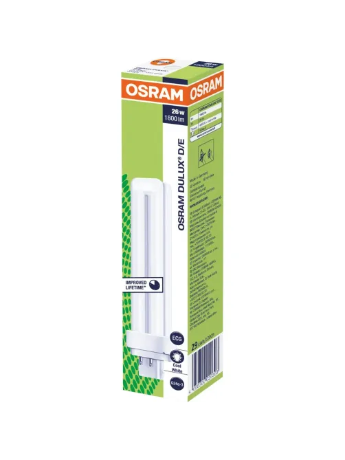 Лампа люминесцентная КЛЛ. OSRAM CFL DULUX D/E 26W/840 G24Q-3 122453