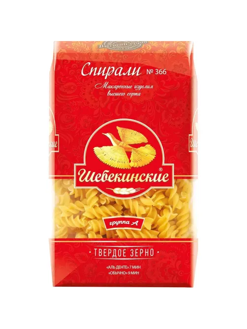 Макароны изделия Шебекинские Спирали 366, 450г