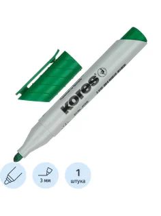 Маркер для флипчартов по бумаге KORES XF1 зеленый 21305
