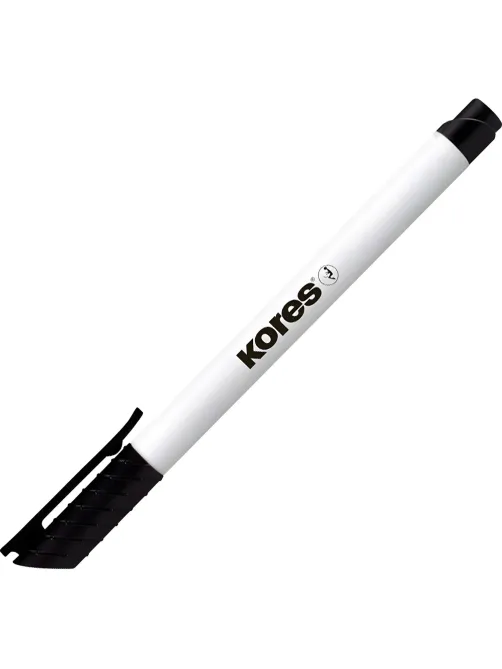 Маркер для белых досок Kores, тонкий круглый наконечник, черный 22800