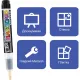 Маркер меловой MunHwa Black Board Marker белый 3мм, водная основа BM-05