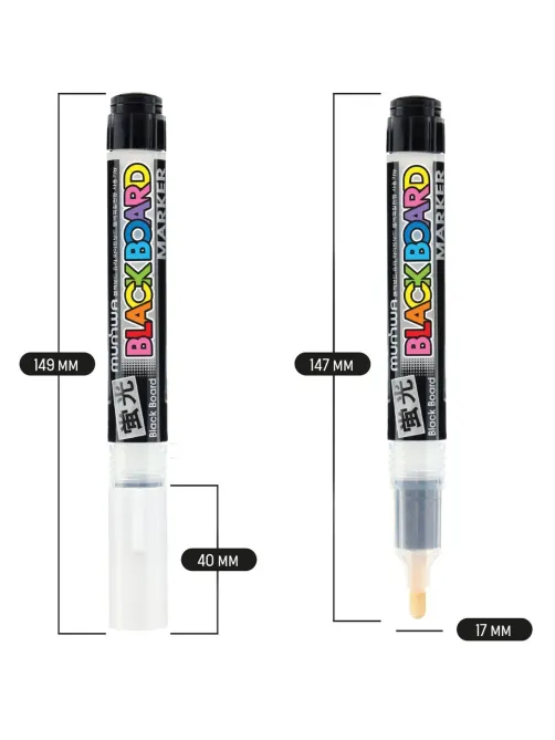 Маркер меловой MunHwa Black Board Marker белый 3мм, водная основа BM-05
