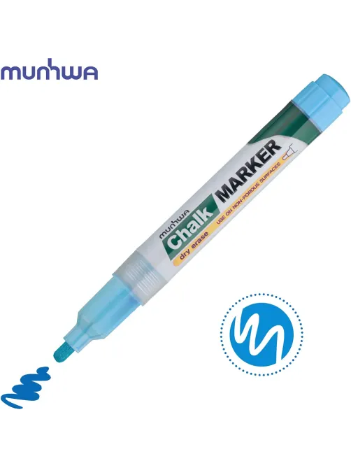 Маркер меловой MunHwa, CM-02, голубой, 3мм