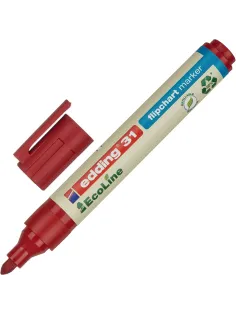 Маркер для флипчартов по бумаге EDDING 31/2 Ecoline, 1,5-3 мм, красный